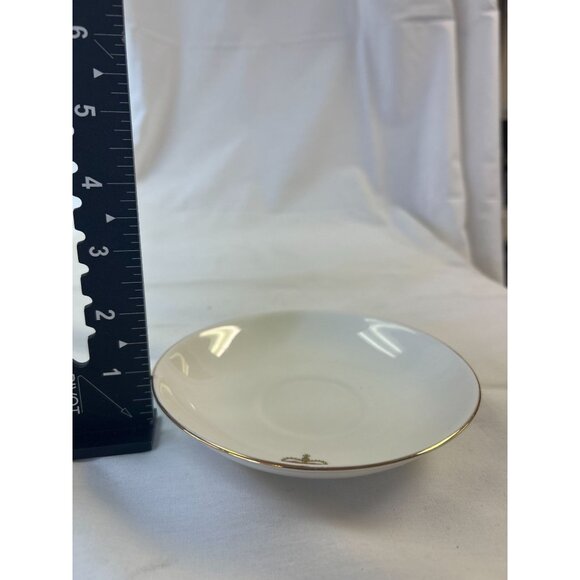 Queen Elizabeth II Coronation 1953 Commemorative Saucer With Gold Trim - Picture 2 of 2